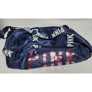 Pink Duffle Bag - Sequin Pink logo - Waterproof Polyester  For  women